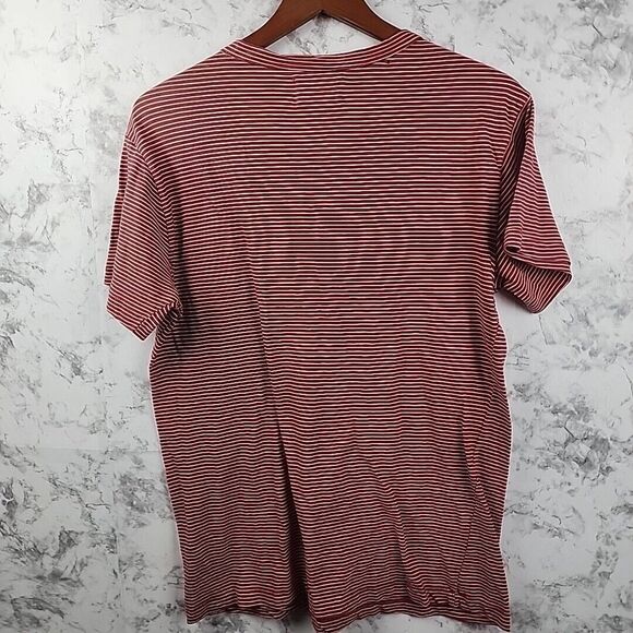 Sol Angeles Henley Short Sleeve Red/White T-Shirt Men Size Medium‎ - Picture 2 of 8
